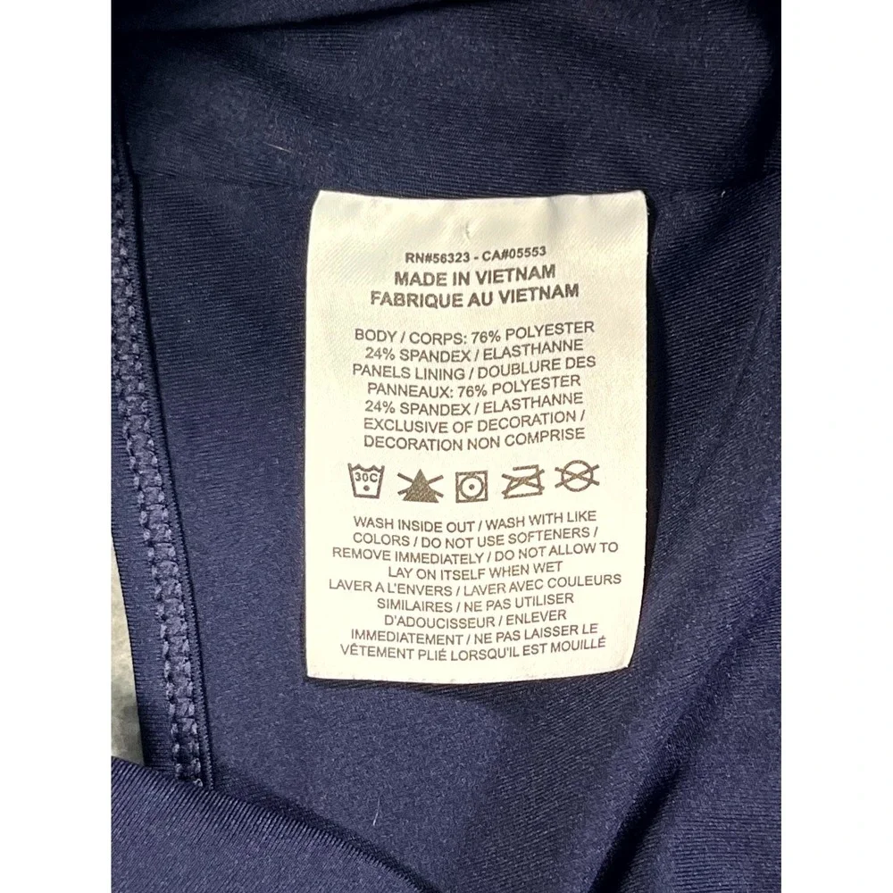 Nike Dri Fit Strappy Sports Bra Womens Medium Navy Blue‎ Activewear Yoga Gym